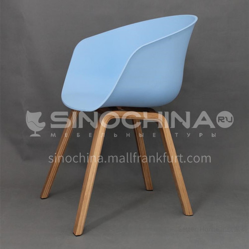 HS-848C leisure dining chair, negotiation chair, PP injection plastic seat, two tripod material options